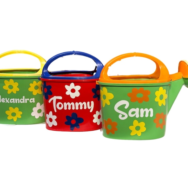 Children's Plastic Watering Can Personalized, Kids Summer Birthday Beach Fun Watering Can, Pool Personalized Children's Water Toy Gift