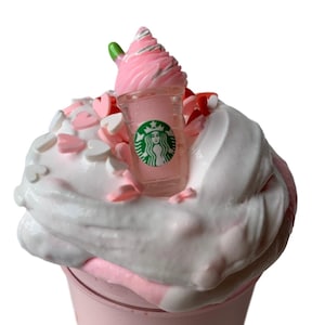 Pink Butter Slime Strawberry, Fluffy Slime, Frappe Slime Charm Toy Gift for kids, Slime party favor Free shipping Bliss Balm Toy Slime Shop