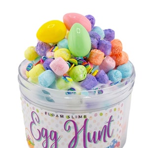 Easter Egg Hunt Thick Floam Slime, Scented Slime, Spring/Easter Basket Gift Idea Kid/Child/Teen/Tween Toy Slime Shop Bliss Balm Popular Gift