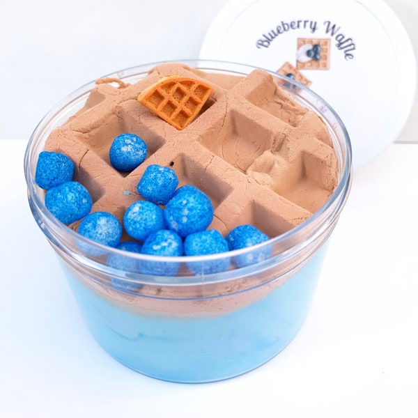 Blueberry Waffle DIY Clay Slime SET Fruit Scent Butter/Fluffy slime W/Extras Best Seller Slime Dessert/Kawaii Slime Gift Kids Activity Craft