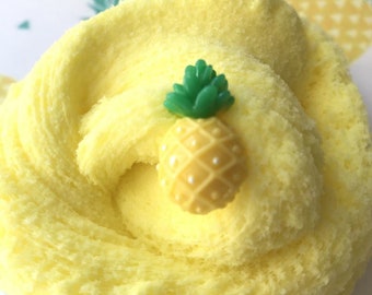 Pineapple Cloud Slime Scented W/Charm & FREE Extras, Tropical Pineapple Gift, Summer Birthday gift Party Favor Slime Toy Popular Slime Shop