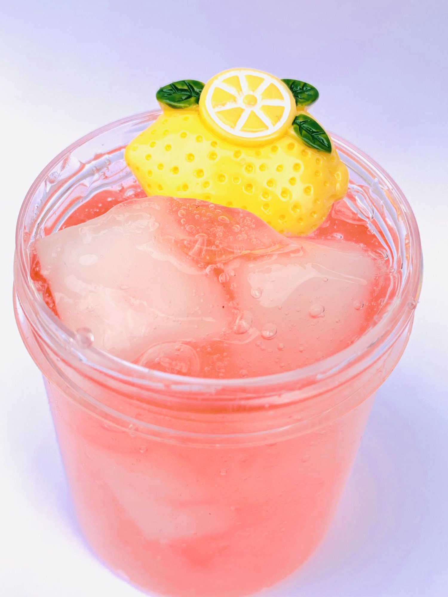 Pink Lemonade Jelly Cube Slime Pink Clear Scented Slime Etsy