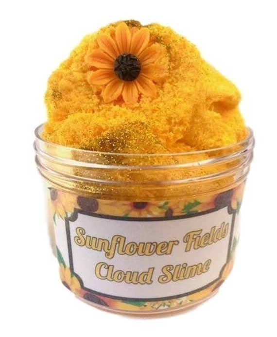 Sunflower Cloud Slime Scented Slime Self Care Gift Birthday Etsy