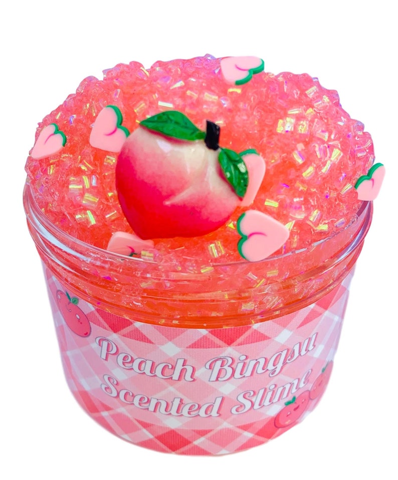 Bingsu Slime Peach Scented Crunchy Slime Shop Etsy