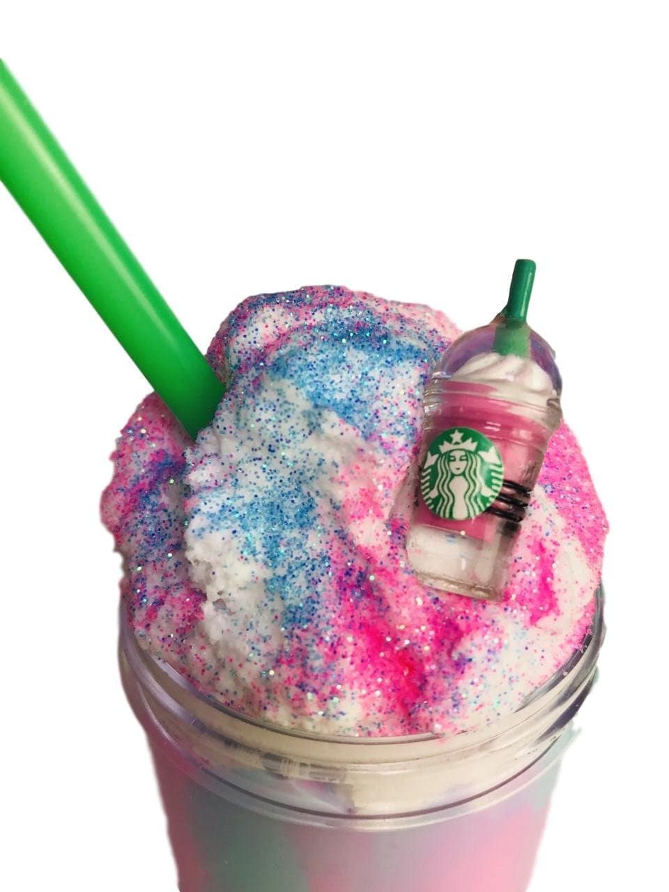 Fluffy Slime Cotton Candy Scented W Charm Instant Snow Etsy