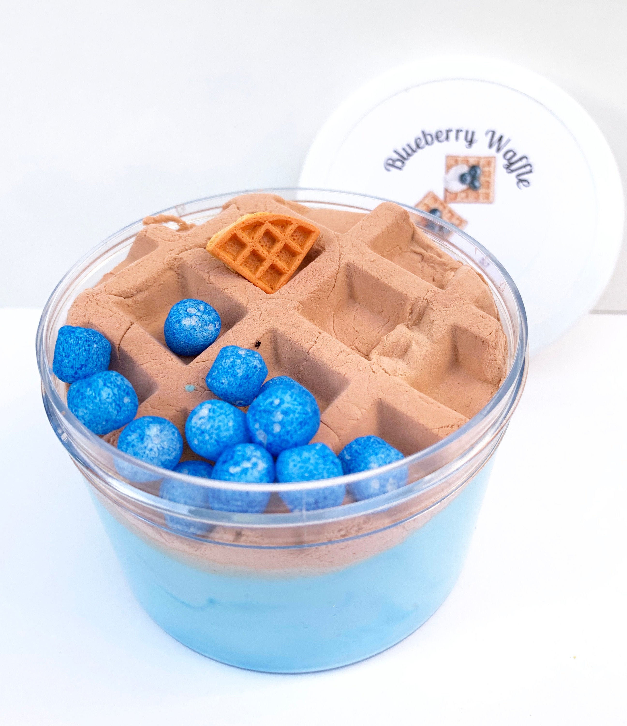Blueberry Waffle DIY Clay Slime SET Fruit Scented Butter/Fluffy slime W/Extras Best Seller Slime Winter Dessert/Kawaii Slime ASMR Kids Gift