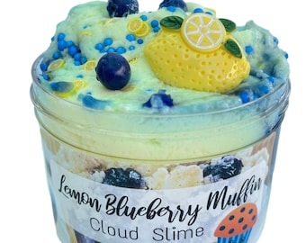 Lemon Blueberry Muffin Cloud Slime, Scented Slime, Slime Birthday Party Gift for Kids, Toy Slime Popular Best Seller, Free shipping Slime