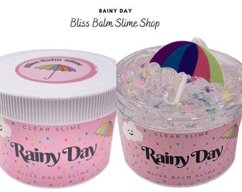 Rainy Day Clear slime toy, Cute Umbrella Charm, Spring Gift for kids/Teen/Tween Slime Shop ASMR Toy/Gift Sensory/Fidget Toy Slime Bliss Balm
