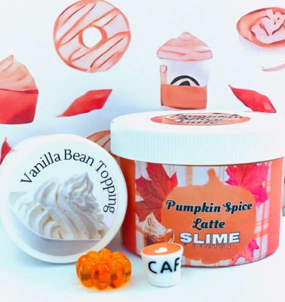 Butter Slime Pumpkin Spice Latte Scented Slime Thick Glitter Etsy