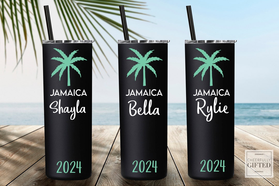 Hawaii Tumblers, Jamaica Tumblers, Tropical Vacay Cups, Destination