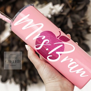 Personalized teacher tumbler, teacher tumbler, gift for teacher, Teacher Gift, Teacher cup, Coworker gift, Staff gift, Employee Gift, Steel