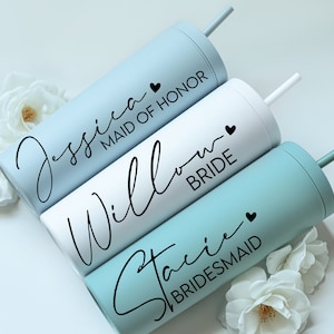 gifts for bride, new bride wedding favor, tumbler set, bachelorette party cups, bachelorette accessories, engagement gift, wedding shower