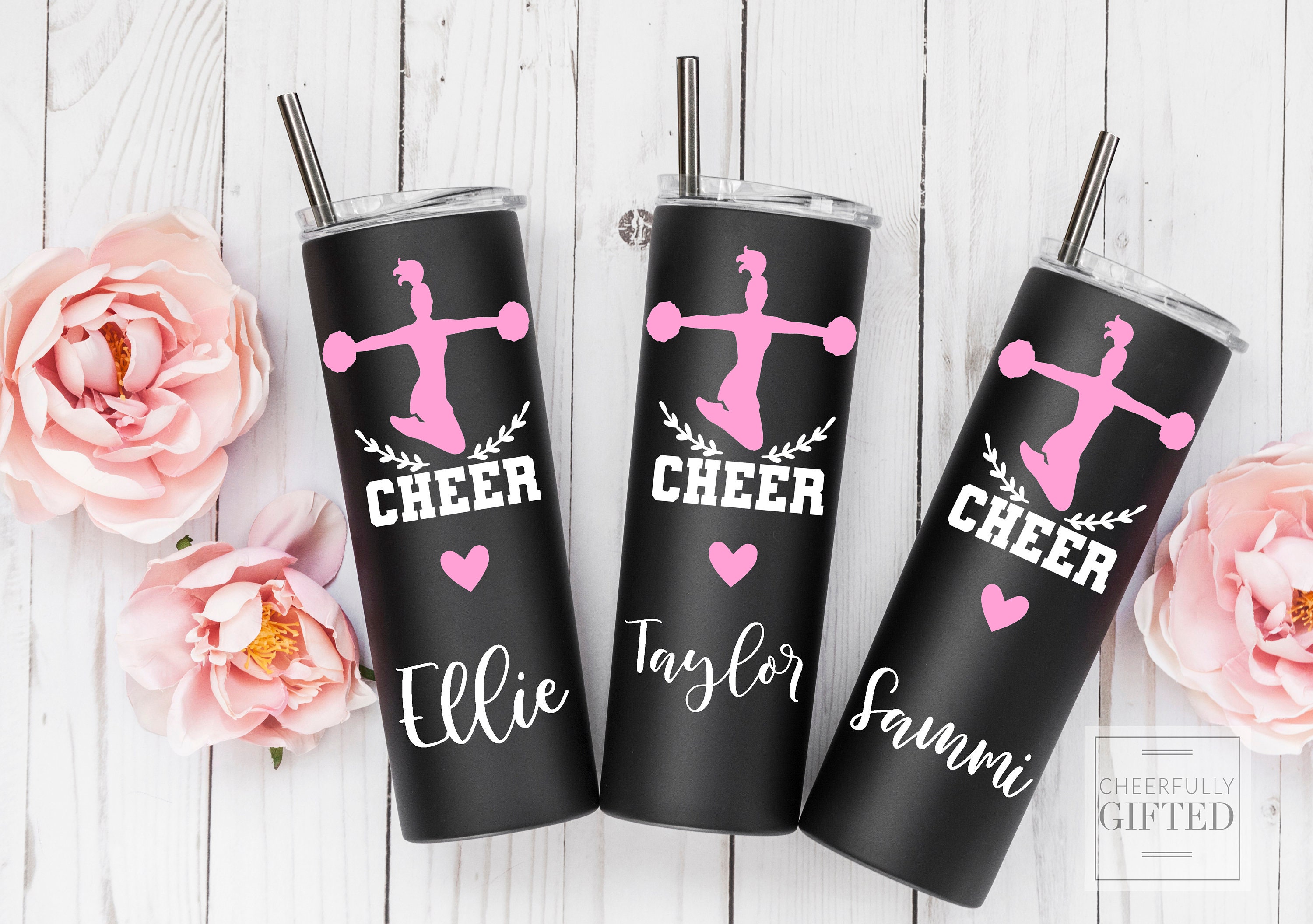 Cheer tumbler Cheer cup gifts for cheer coach Cheer cups Etsy