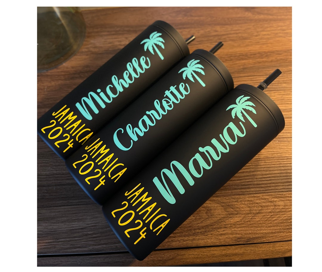 Jamaica Tumblers, Girls Trip Cups, Beach Vacation, Tropical Cups