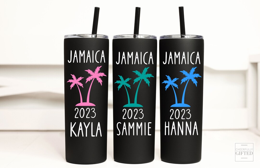 Hawaii Tumblers, Jamaica Tumblers, Tropical Vacay Cups, Destination