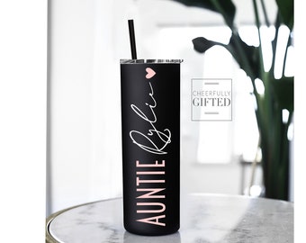 Gifts For Auntie, Aunt Gift, Baby Announcement Gift, New Aunt Gift, Stocking Stuffer, Steel Tumbler, Gifts For Bestie