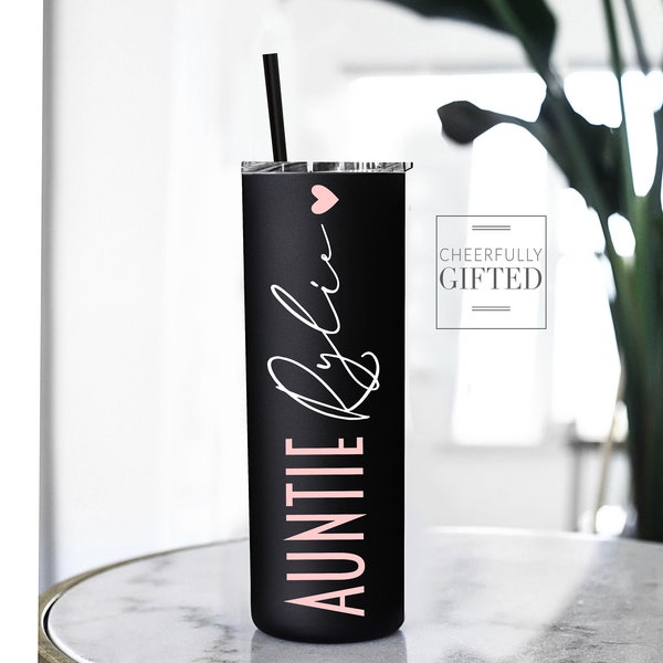 Gifts For Auntie, Aunt Gift, Baby Announcement Gift, New Aunt Gift, Stocking Stuffer, Steel Tumbler, Gifts For Bestie