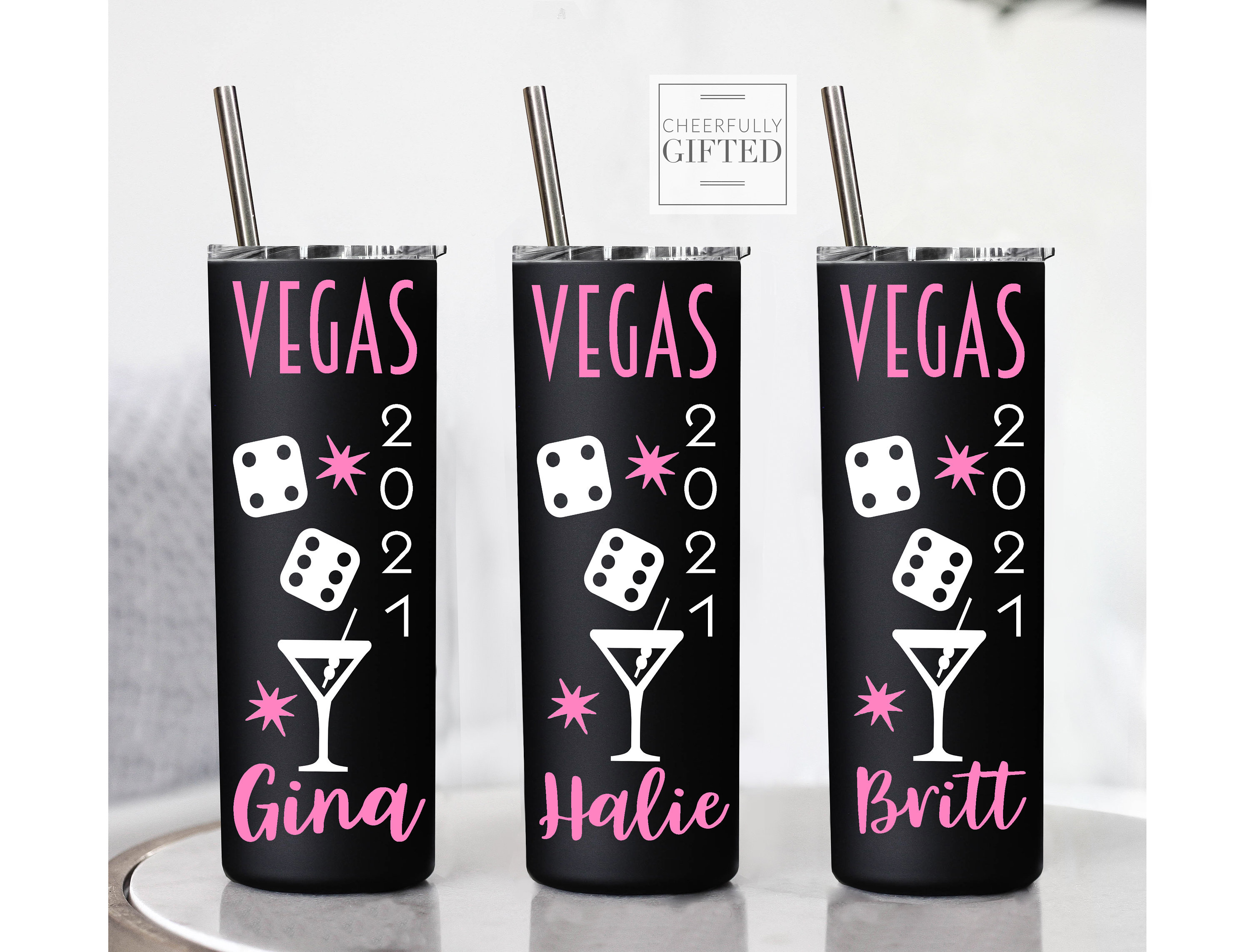 Vegas cups Vegas Vacation cups travel tumbler steel Etsy