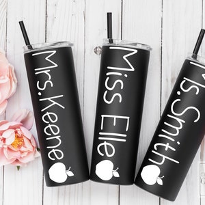 Personalized teacher tumbler, teacher tumbler, gift for teacher, Teacher Gift, Teacher cup, Coworker gift, Staff gift, Employee Gift, Steel