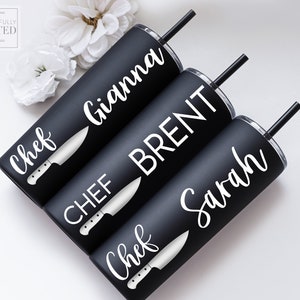 Chef gifts, gifts for chef, chef cup, chef tumbler, chef mug, culinary school, culinary grad, chef grad, custom chef gift, gifts for cook