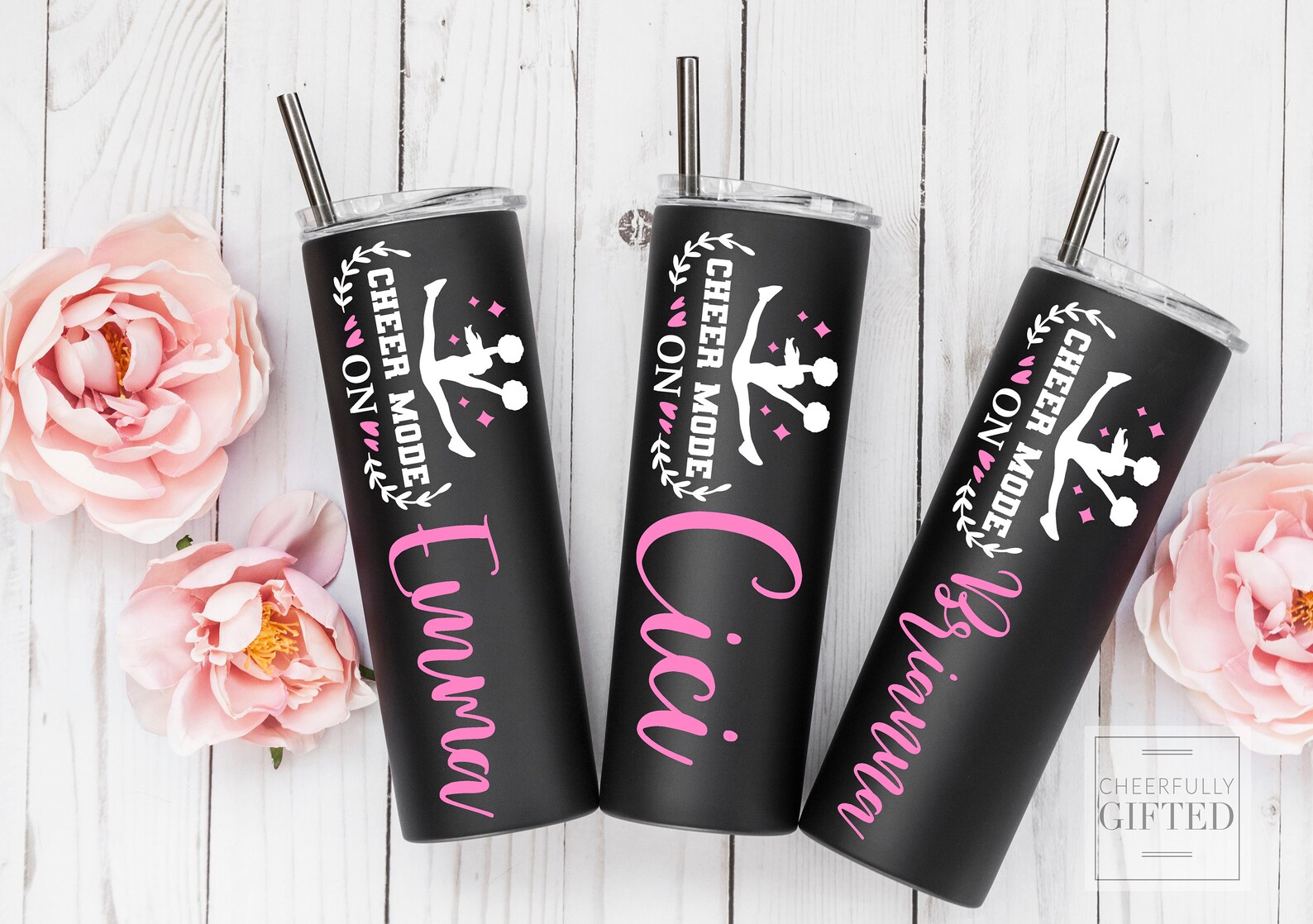 Cheer tumbler Cheer cup gifts for cheer coach Cheer cups Etsy