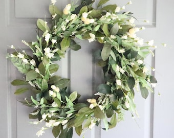 Everyday Wreath - Wreaths for front door - Wreaths for front door year round - Summer Wreath - Front Door Wreaths