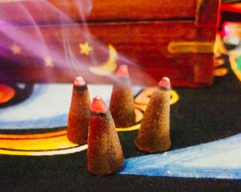 CHOOSE YOUR SCENT Incense Cones Premium Hand-dipped Fragrance Infused 1&quot; Cones Scents A-K Bulk Incense Home Fragrance