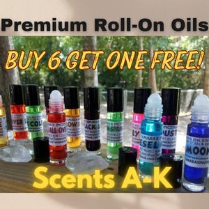 Scented Aroma Oil Roll-On: Aromatherapy Scents A-K