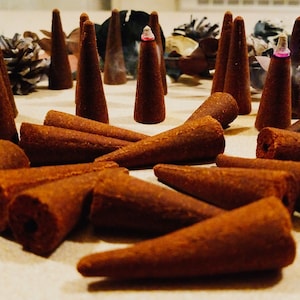 ASSORTED BACKFLOW Incense CONES 25 Pack 2&quot; Large Incense cones plus 2 free bonus cones! Backflow Large Bulk Infused with Natural Oils