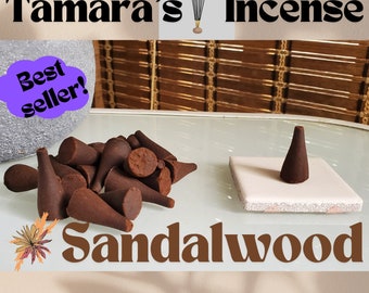 Sandalwood Hand-dipped Fresh Incense Cones Choose Your Quantity Premium Strong Infused Best Seller Collection in Bulk Variety of Scents