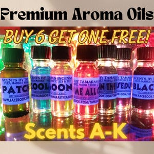 PREMIUM AROMA OILS for Diffuser Wax Melt Oil Burner Aroma Steamer Aromatherapy Fragrance Buy 6 get one free! Burning Oils Scents A-K