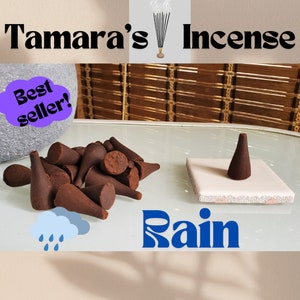 Rain Scented Incense Cones: Hand-Dipped, Strong Infusion