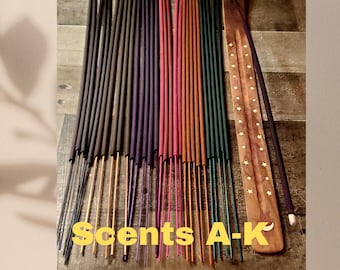 19" Jumbo Incense Sticks: Hand-Dipped, Fragrance Infused (A-K Scents)