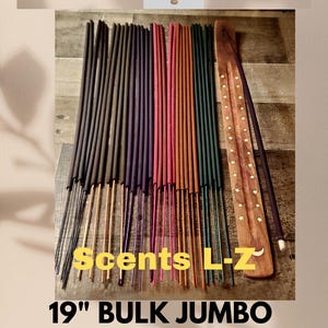 JUMBO Extra Large Long Incense Sticks 19&quot; Choose Scent Premium Extra Large Incense Hand-dipped Fragrance Infused with Scented Oils Natural