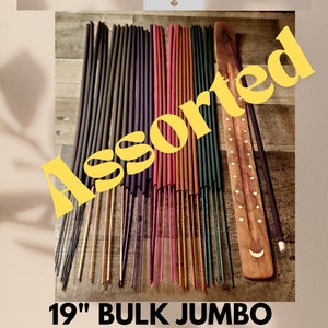 Varetas de incenso longas extragrandes sortidas JUMBO 19&quot; Incenso premium mergulhado à mão com fragrância infundida com óleos perfumados variedade natural