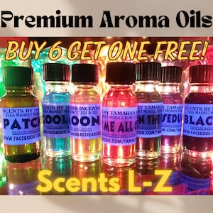 PREMIUM AROMA OILS for Diffuser Wax Melt Oil Burner Aroma Steamer Aromatherapy Fragrance Buy 6 get one free! Burning Oils Scents L-Z