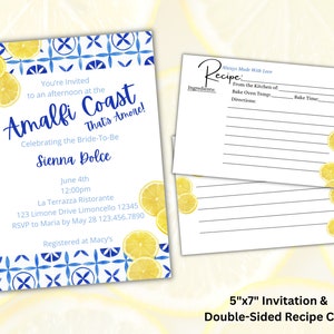 Lemon Bridal Shower | Bridal Shower Invitation | Amalfi Coast Bridal Shower | Lemon Shower | Bridal Shower Ideas | Bridal Shower Bundle