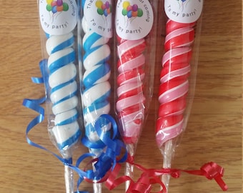 swirly lollypop pre filled sweet cones party favours birthday treat personalised