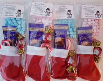 Snowman soup, stocking filler, Christmas Eve box, novelty gift, secret Santa, Sweet drinks, chocolate drink