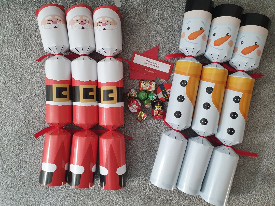 Pre Filled Christmas Crackers, Chocolate Filled Christmas Crackers