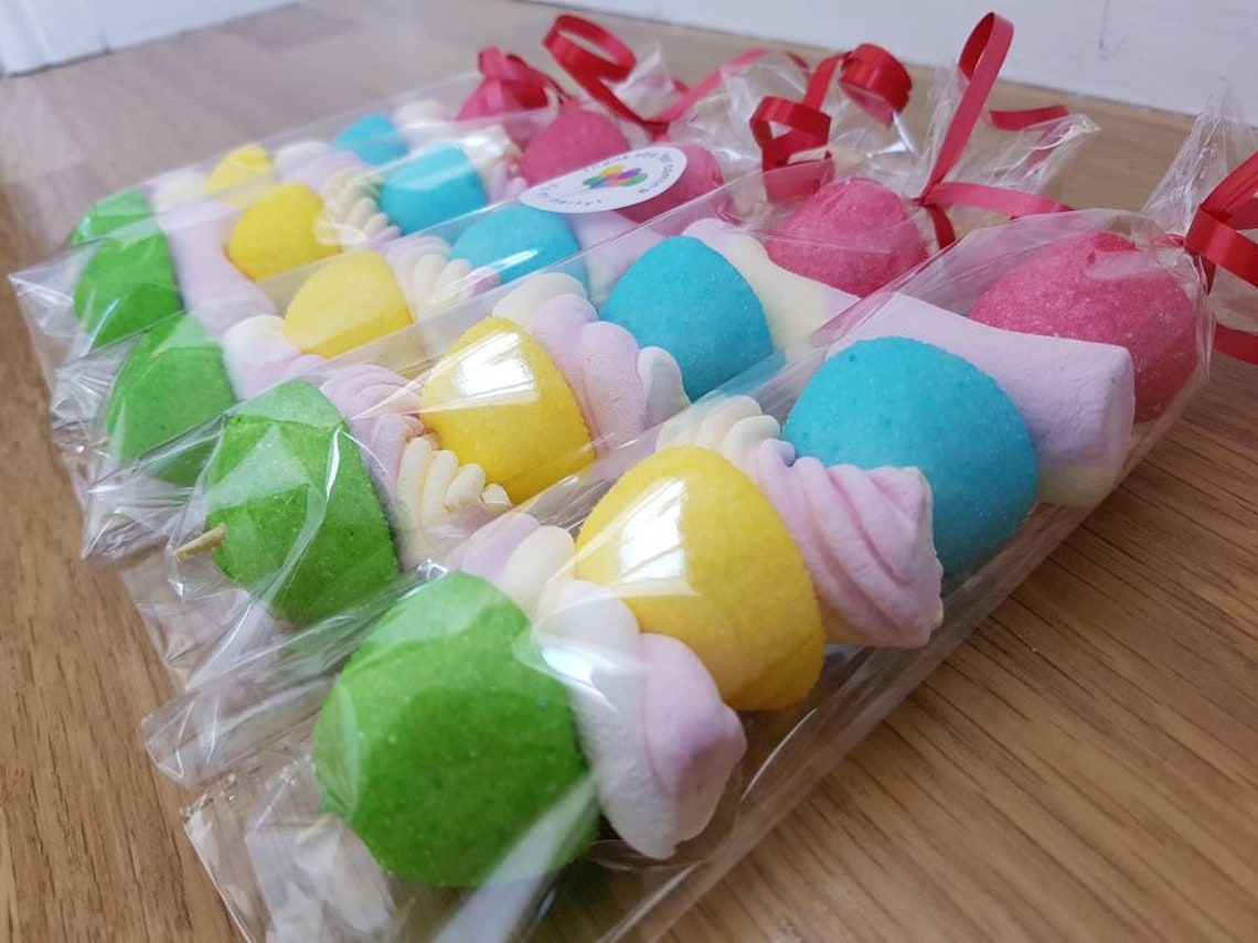 5 X Marshmallow Kebabs Party Favours Birthday Weddings Etsy UK