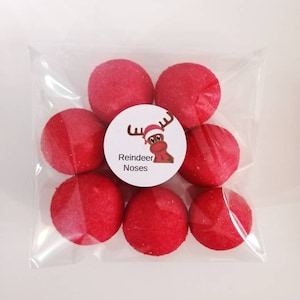 Rellenos para calcetines navideños, narices de reno, regalos de Navidad, dulces, confitería, amigo invisible