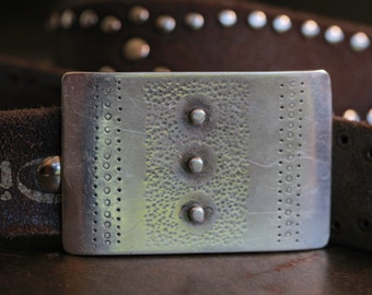 Man's Solid Sterling Silver Belt Buckle