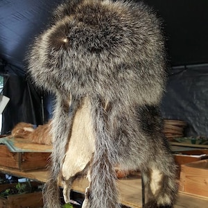 RACCOON FUR HAT - Mountain Man Style! Handmade!