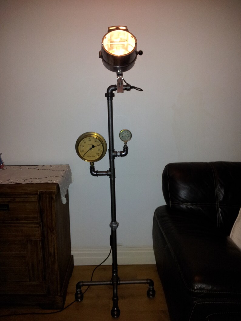 STEAMPUNK. Pipe Art .Loft Lamp. floor lamp | Etsy
