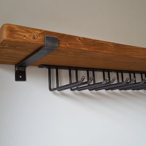 DIY Hardware. Hanging Wine and Glass Rack with optional brackets