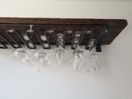Complete Shelf & Wine Glass Rack Unit. Beer Bar - Etsy UK