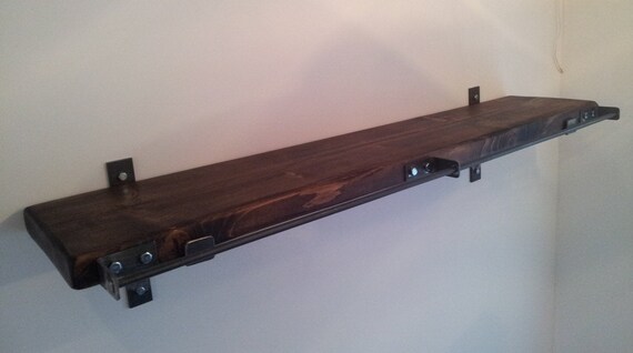 Rustic Look Clothes Rail With 12 Shelf And Wall Etsy