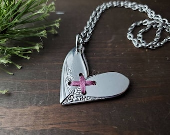 I Love You Soldered Heart Friend Gift Silverware Jewelry Heart Necklace Spoon Heart Jewelry Valentine/'s Day Gifts For Her