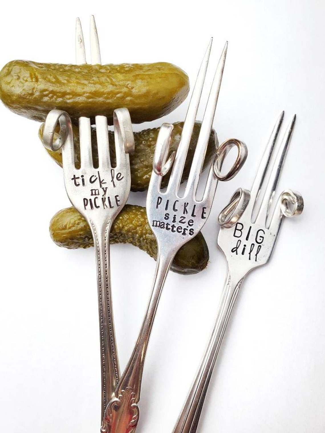 Pickle Fork Custom Gift Funny Stamped Fork Vintage Pick Etsy